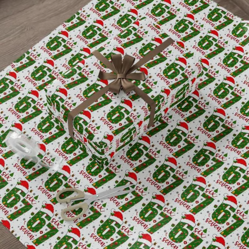 🔥LAST DAY 50% OFF - 🎁67 Meme Christmas Gift Wrap – Wrap Your Presents in Viral Holiday Fun 🎄