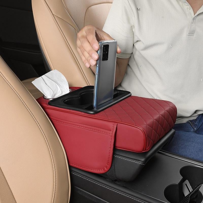 Multifunctional PU Leather Car Armrest Box Mat